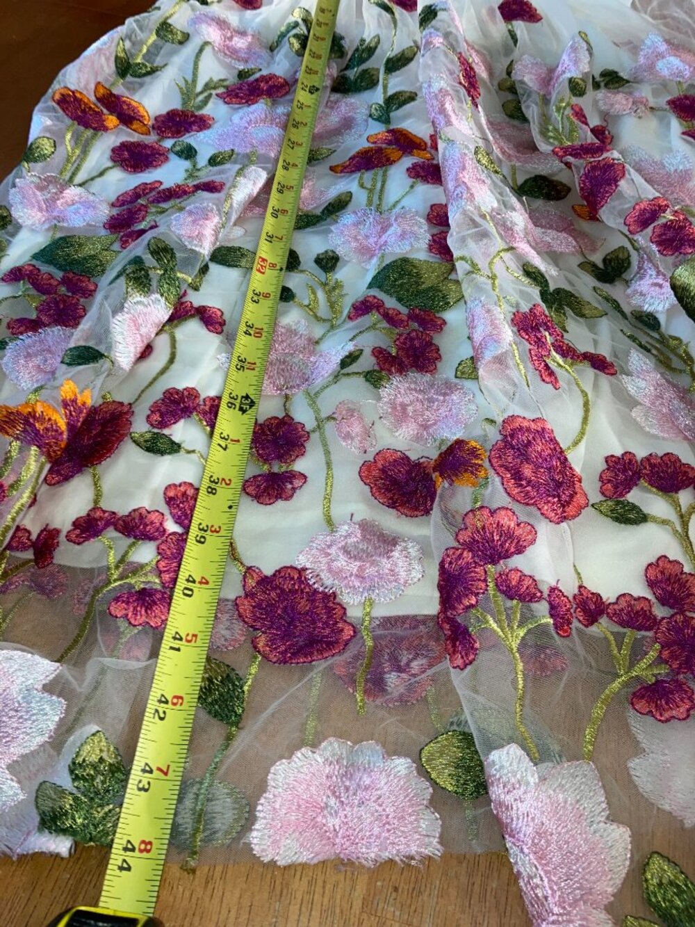 Deauville Ivory Floral Embroidered Midi Dress with 3D Flowers - Size Small - EUC - Picture 16 of 16